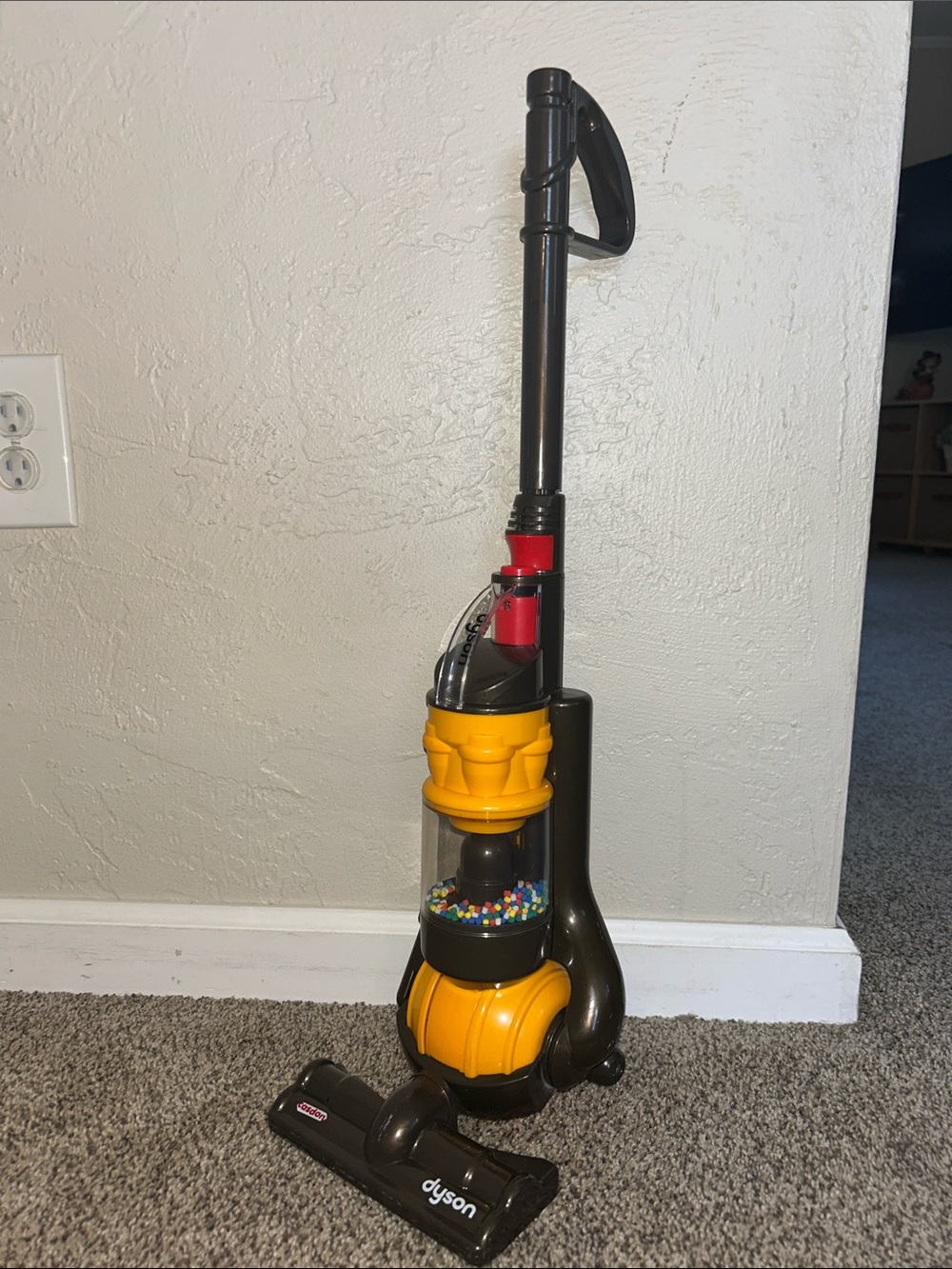 Dyson Kids Pretend Upright Vacuum in Yellow, Black and Red
